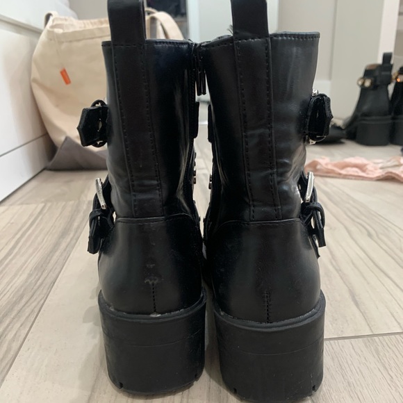 Forever 21 Studded Black Combat Boots - Picture 5 of 5